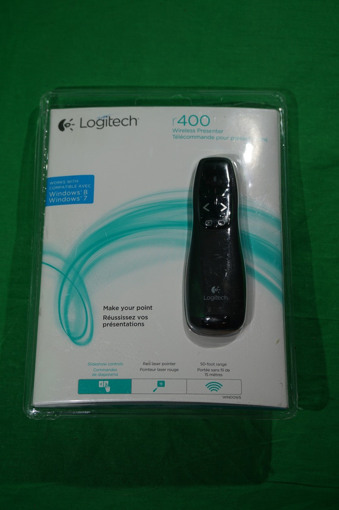 Logitech R400 Presenter Remote Control & Laser Pointer New Sealed