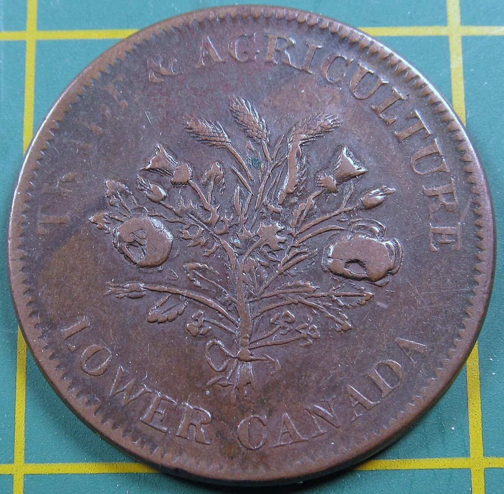 c.1836 Lower Canada Un Sous Token LC-3A1