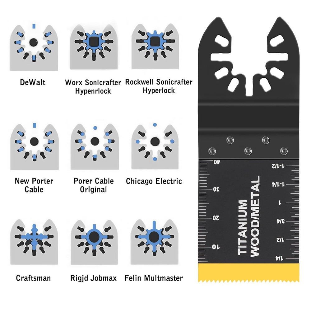 55 PCS Oscillating Saw Blades Quick Release Universal oscillating Tool Black