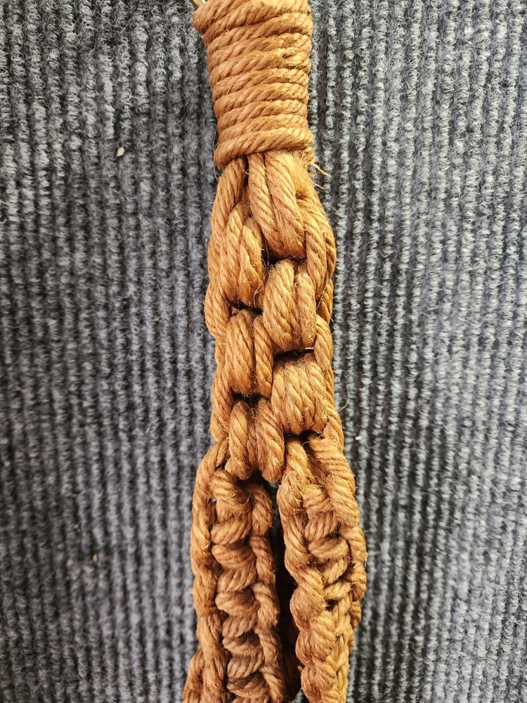 Large Jute Macrame Plant Hanger Side Table 46" Long