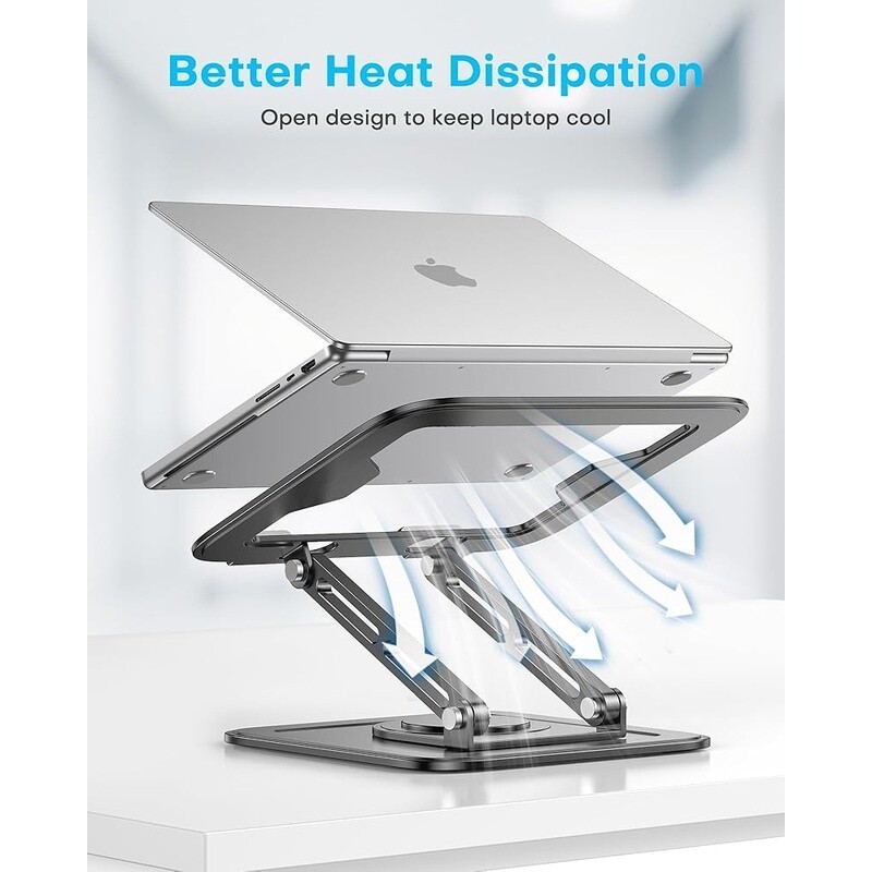 Adjustable Laptop Stand 360 Rotating Ergonomic Computer Riser 10-16 Inch Laptops