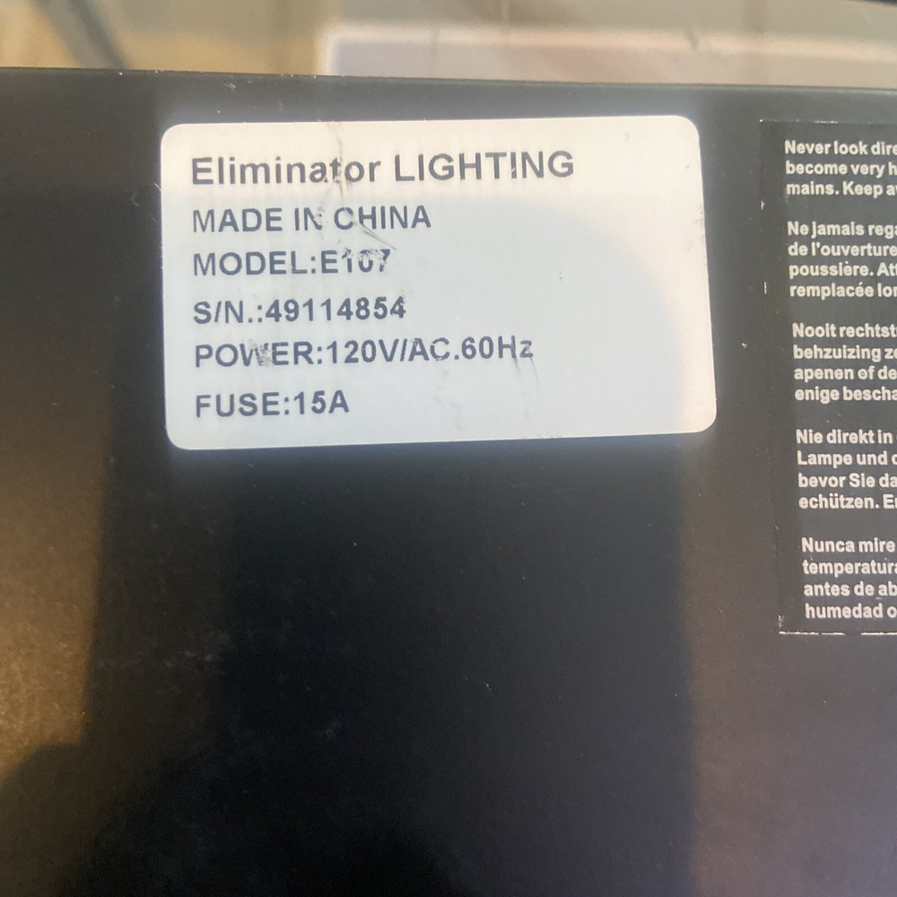 Eliminator Lighting E107 8-Channel Rack Mount Power Center