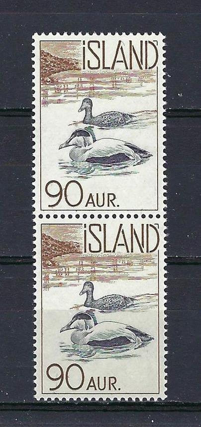 Iceland 1959 Sc# 320 Ducks pair MNH
