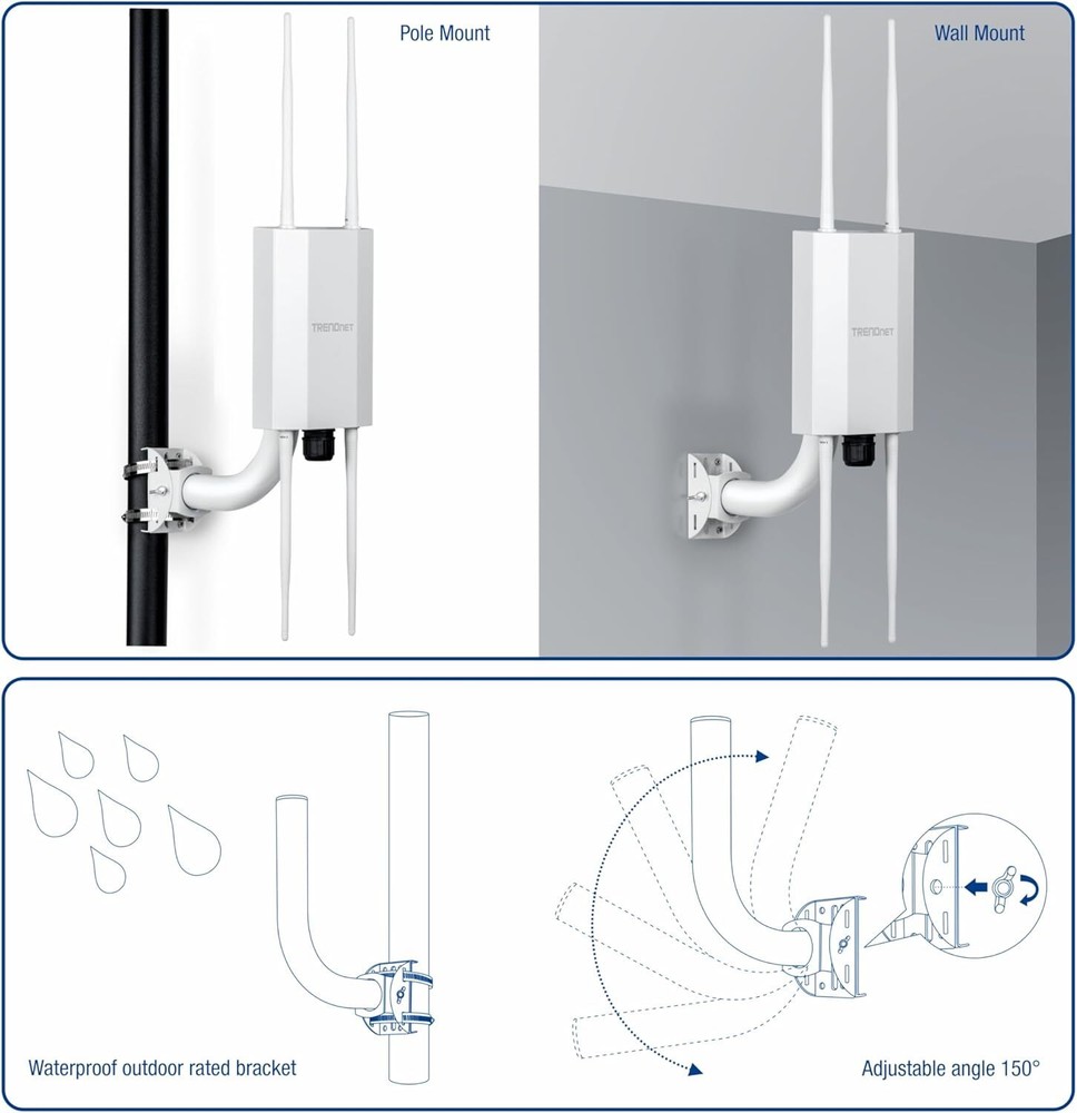 TRENDnet TEW-P01, Universal Wall / Pole Mount Bracket