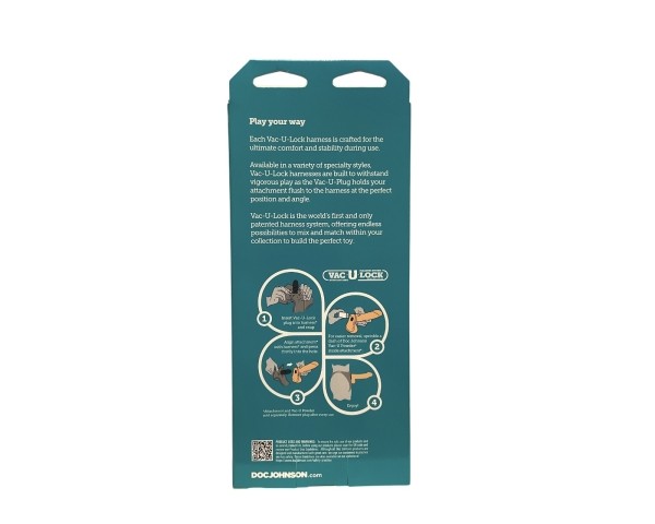 Doc Johnson Vac-U-Lock Platinum - Supreme Harness with Plug - Black