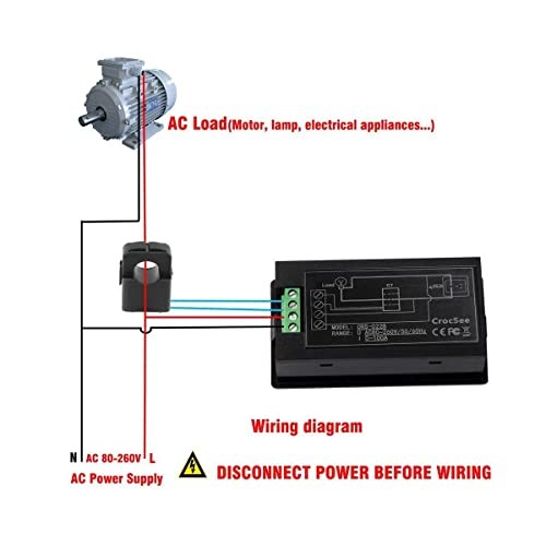 AC 80-260V 100A CRS-022B LCD Display 100A(Split Core Current Transformer)