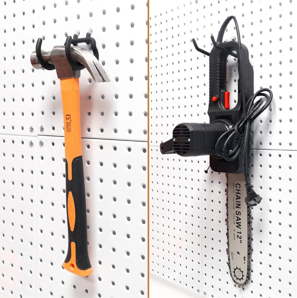 Versatile Non-Slip Pegboard Utility Hooks - 24PC Set for Tools & Equipment