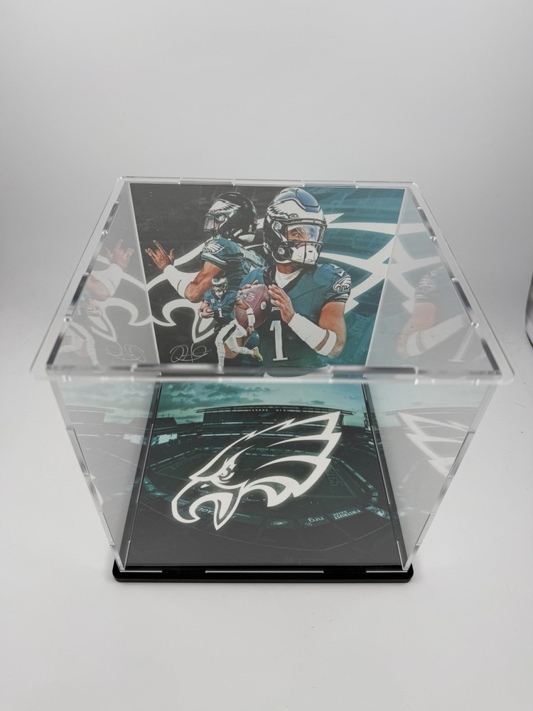 Jalen Hurts Custom Mini Helmet Display or Card Display - Eagles