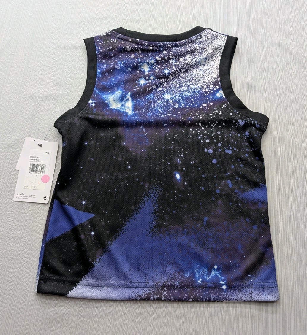 Nike Air Jordan Kids Boys Jersey & Shorts Set Size 4 Galaxy