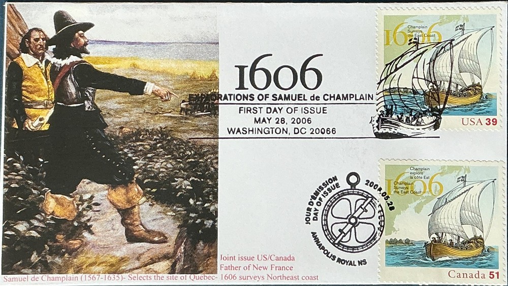 GG (Gary Gozemba) Cachet 4073 Samuel de Champlain Joint Issue Canada