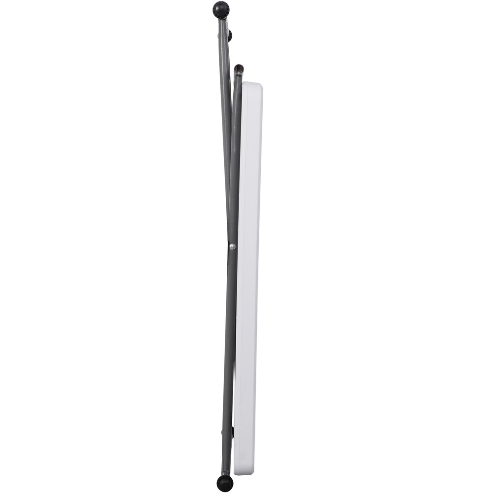 30'' Plastic Folding Tables Rectangular Utility Table Adjustable Height White