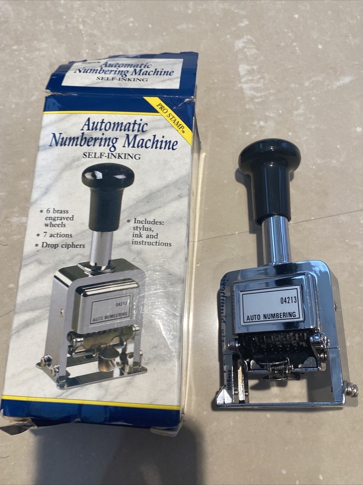 ROGERS AUTOMATIC NUMBERING STAMP MACHINE No Ink