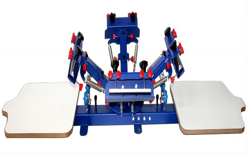 Micro-adjust 4 Color 2 Station Screen Printing Machine Press Printer DIY Tools