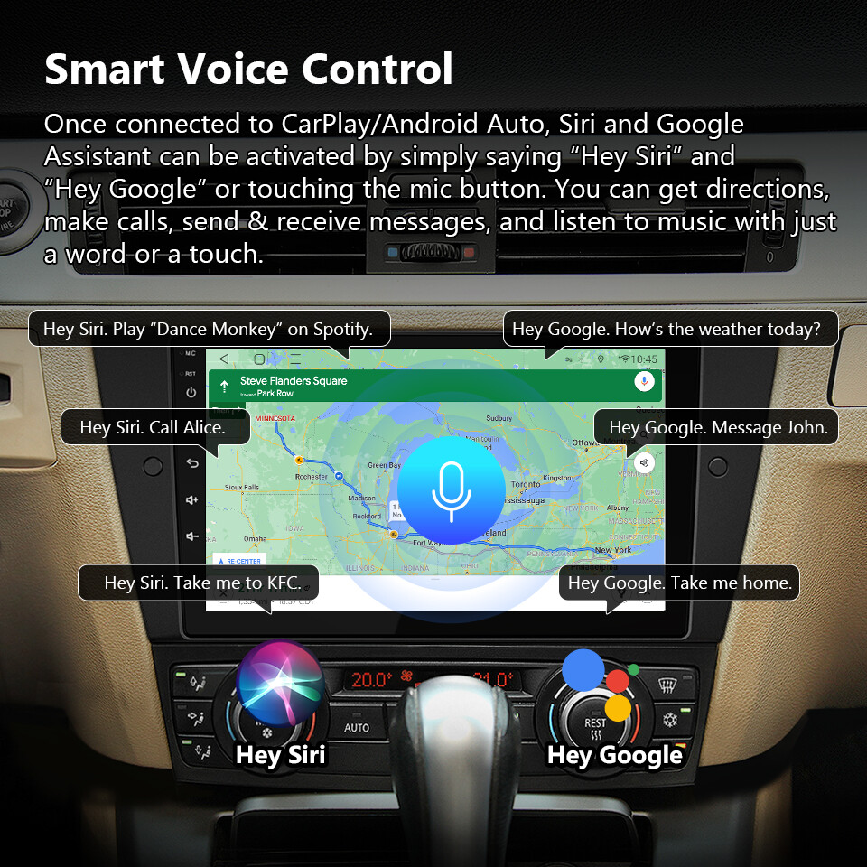 Android 10 8-Core 2GB RAM Head Unit Car GPS Radio Stereo for BMW E90 E91 E92 E93