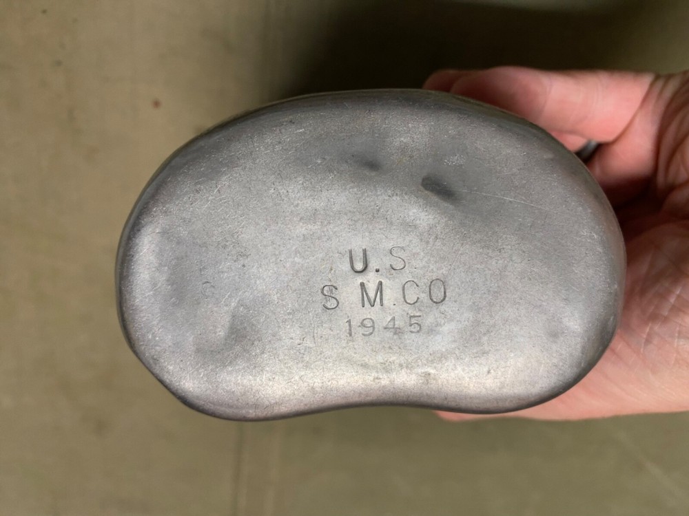 ORIGINAL WWII US ARMY & MARINE INFANTRY M1942 CANTEEN-DATED 1945