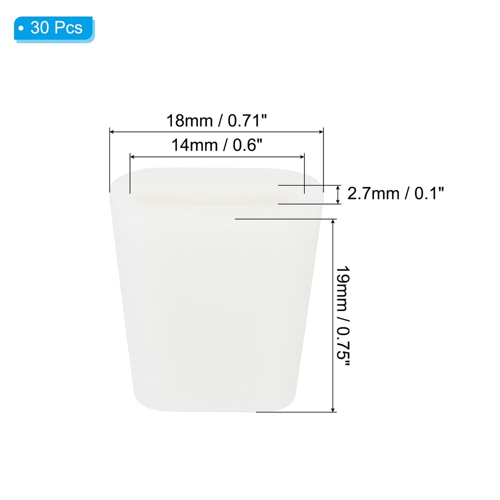 30 x Kitchen Sink Rack Feet Rack Bottom Protective Feet Protector, White