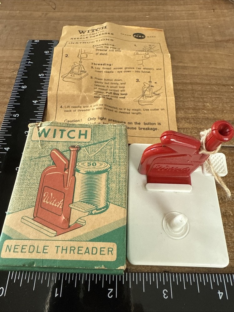 Vintage Witch Automatic Needle Threader w/ lnstructions Germany
