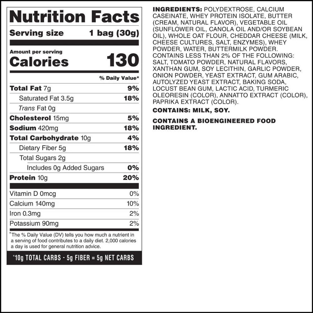 Cheddar Blast Cheese Crackers 10g Protein Real Cheese Snack Pack 4 Count
