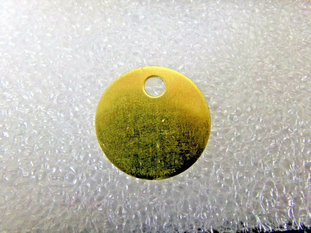 30 1" BRASS STAMPING TAGS WITH HOLE (DC)