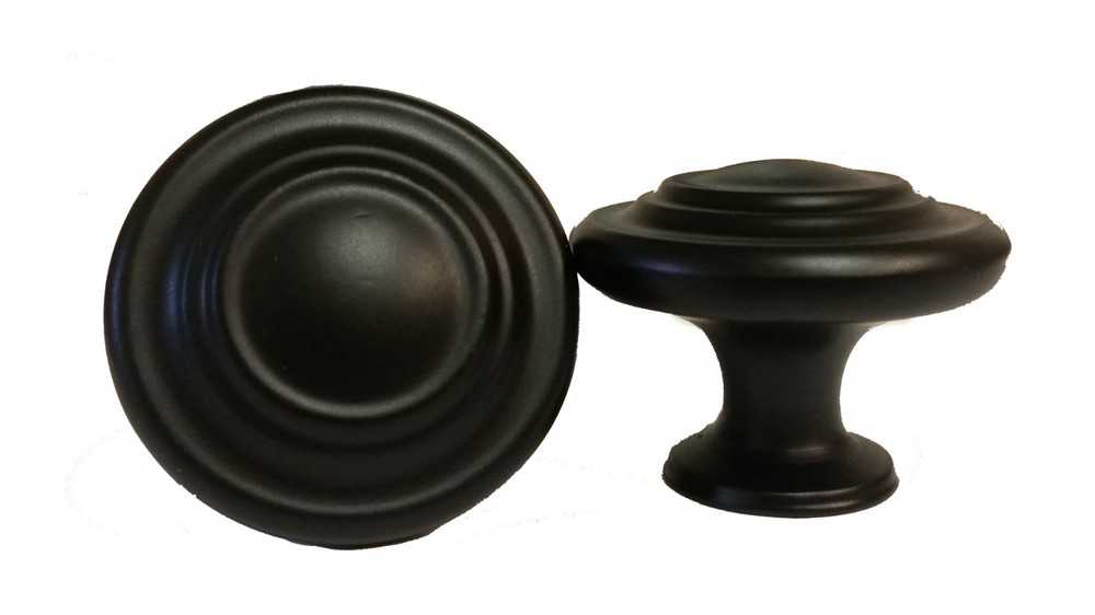Matte Black Round Knob Handle Pull Kitchen/Bathroom Cabinet Hardware