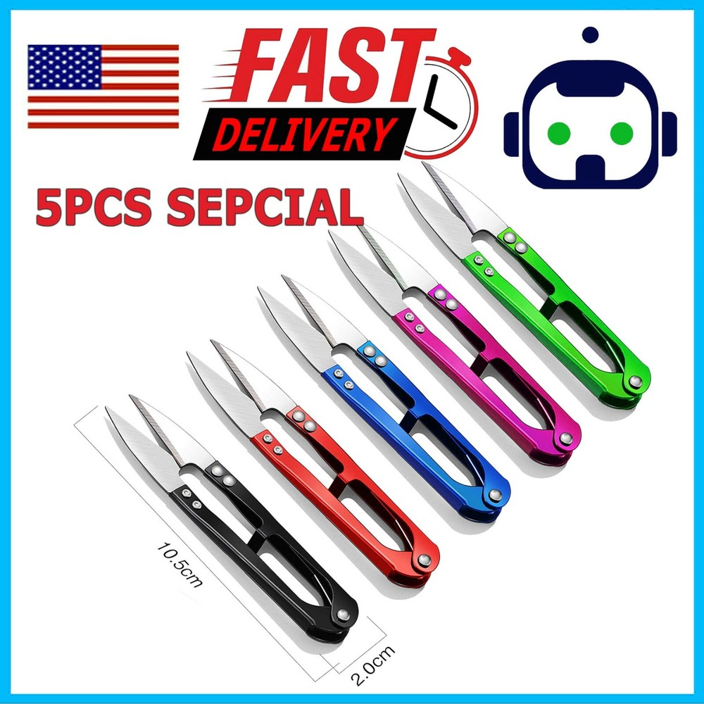 5Pcs Embroidery Sewing Snips Thread Cutter Scissors Nipper Thrum Yarn US