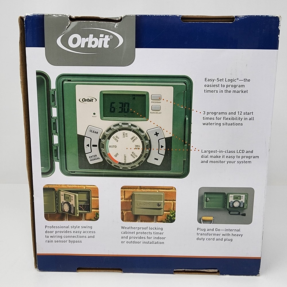 Orbit 4-Station Easy-Set Logic Indoor/Outdoor Irrigation Controller 57894