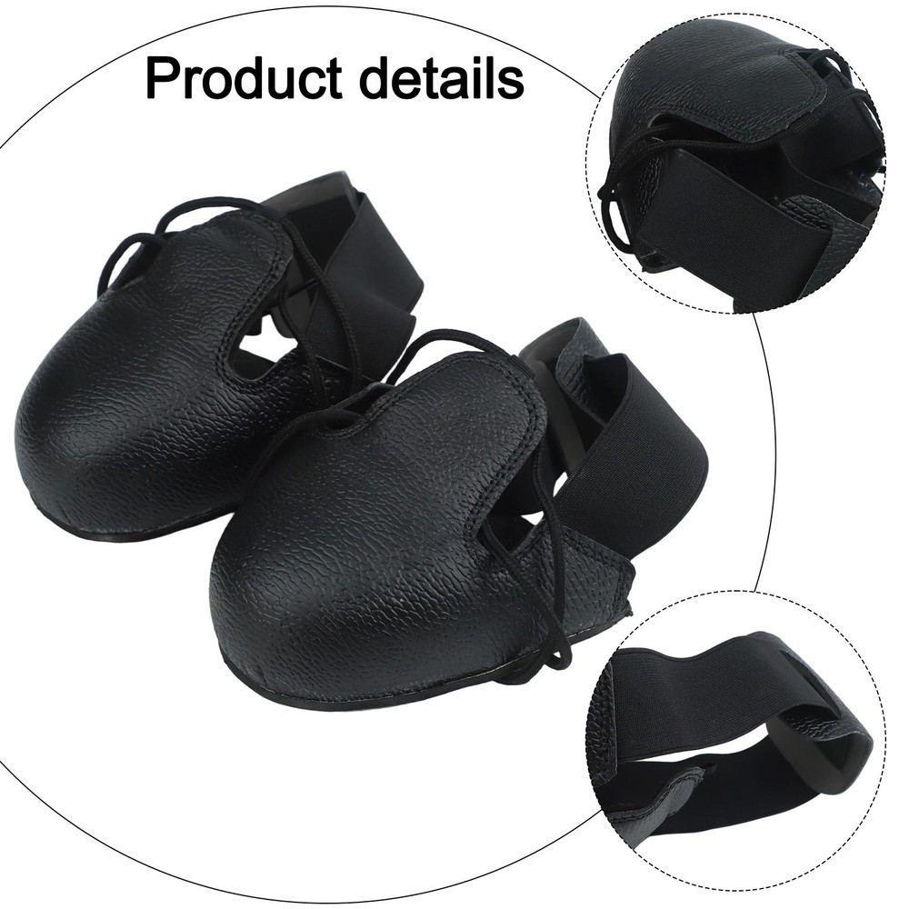 Leather Safety Shoe Covers Featuring Elastic Bands for Customizable Fit at Work