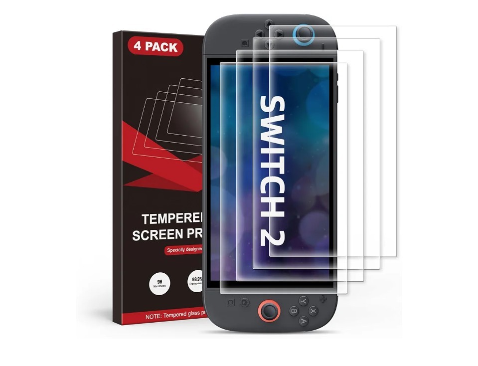 4-Pack Screen Protector for Nintendo Switch 2 Tempered Glass