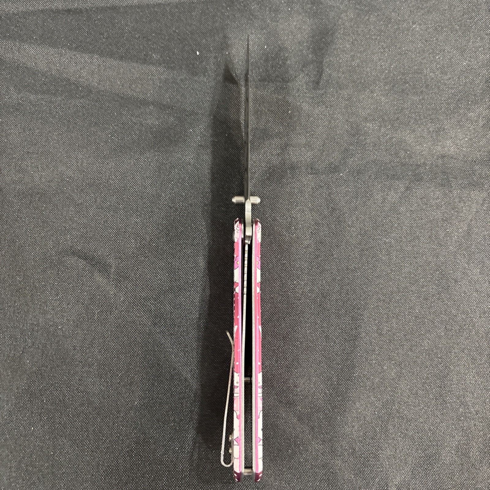 Hello Kitty Knife Pink Handle Silver Drop Point Blade