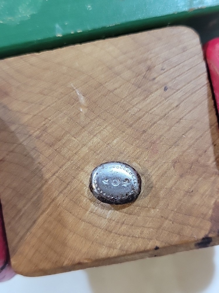 Vintage 1950s "Peg A Way" Wooden Pull Toy A Right Time Toy Missing Pull String