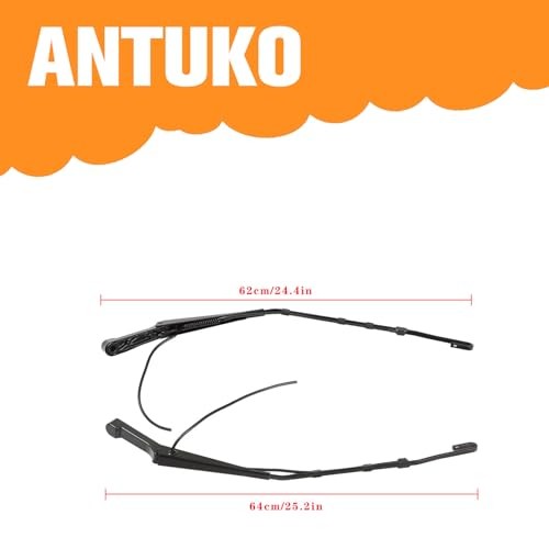 2-Pack Front Left and Right Windshield Wiper Arm Black Replacement for 2004