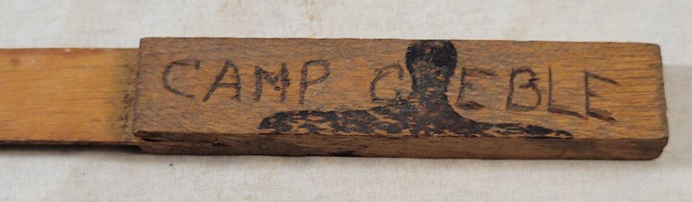 Vintage WWII Camp Greble Trench Art Letter Opener Drop A Line