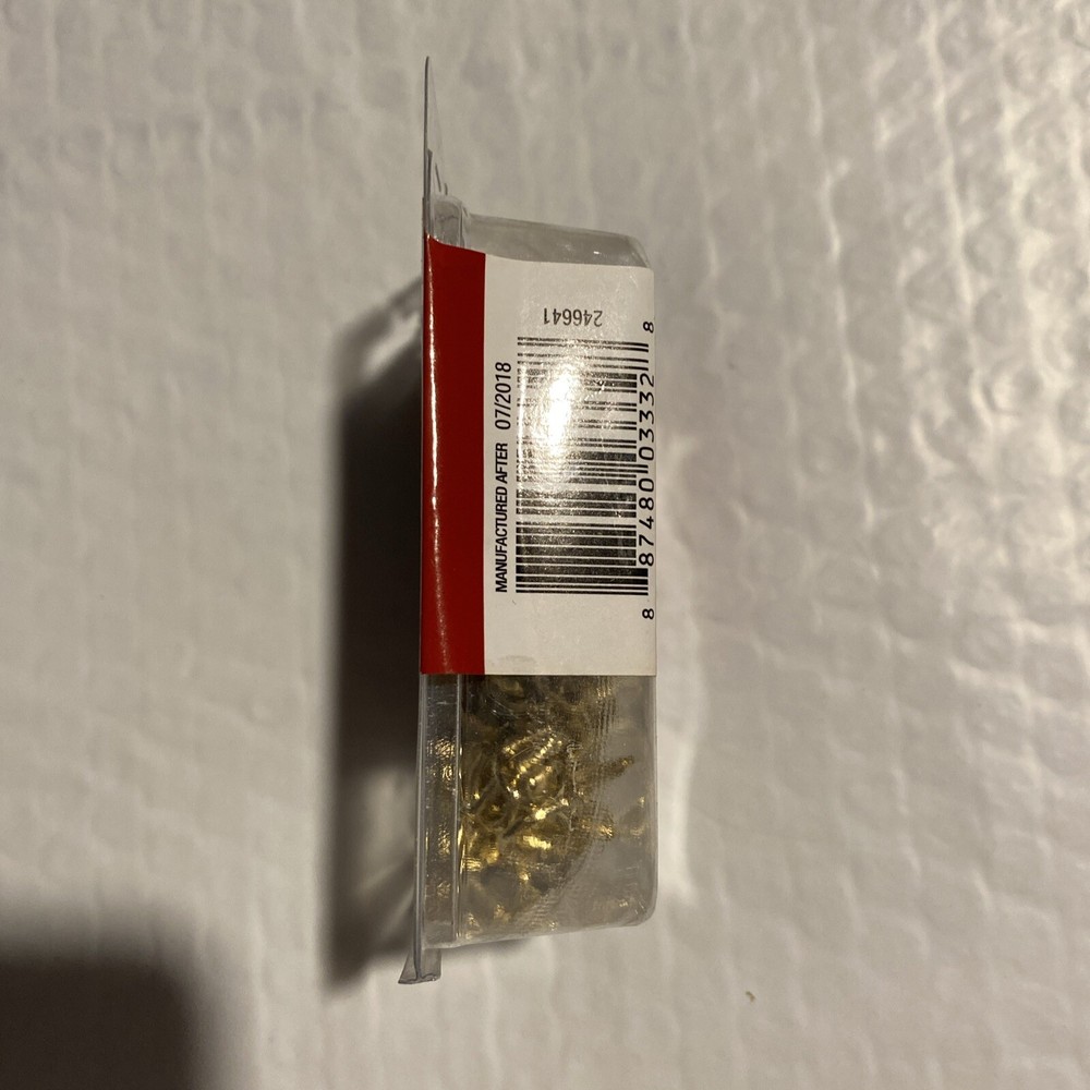 100 Pack 5/8” Cup Hooks Brass Plated