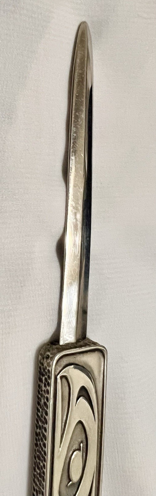 NATIVE AMERICAN GITXSAN Artist DANIEL YUNKWS Silver Metal LETTER OPENER Canada