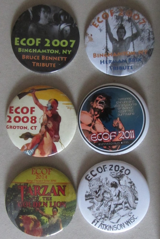 EDGAR RICE BURROUGHS BUTTON CATALOG+34 CON~PINS~PINBACKS~TARZAN~JOHN CARTER