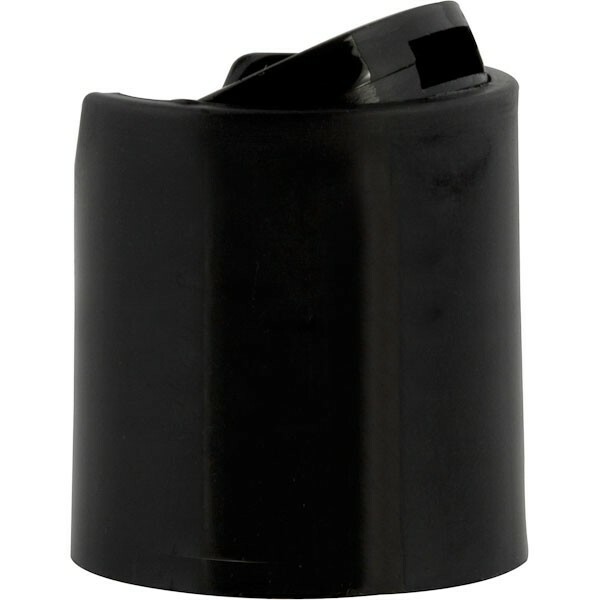 20 Smooth Black Disc Dispensing Caps Push Down bottle caps 24-410