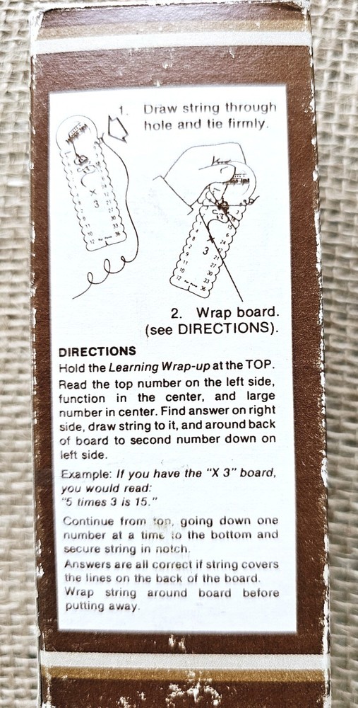 Vintage 1985 Learning Wrap Ups Subtraction & Addition 10 Pc Teaching Aide Math