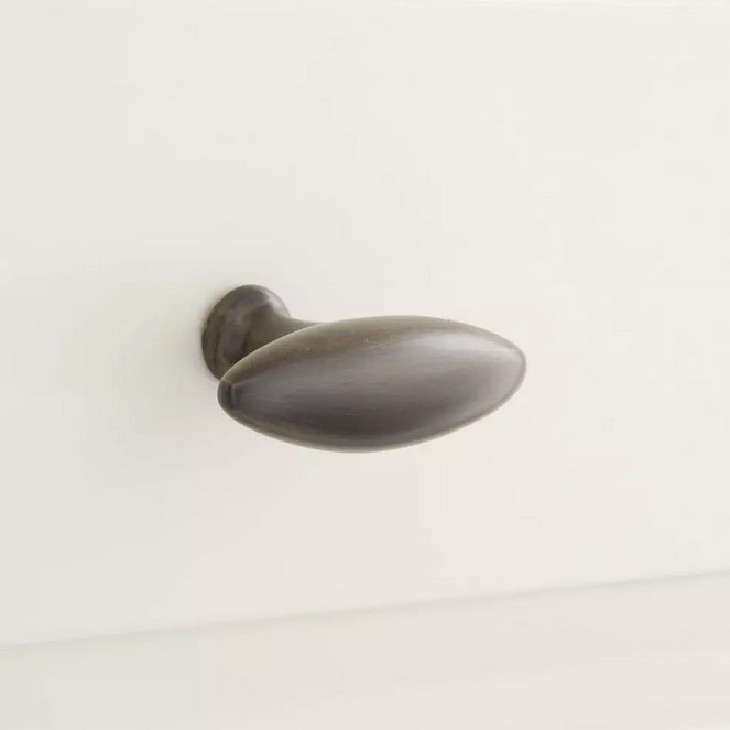 Signature Hardware - Padilla Solid Brass Cabinet Knob - Antique Brass