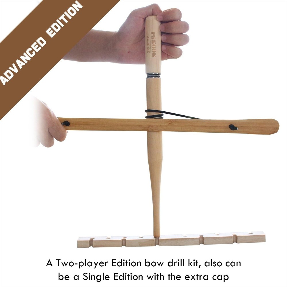 Quality Bow Drill Fire Starter for Outdoor Scouts - Beginner-Friendly Tool