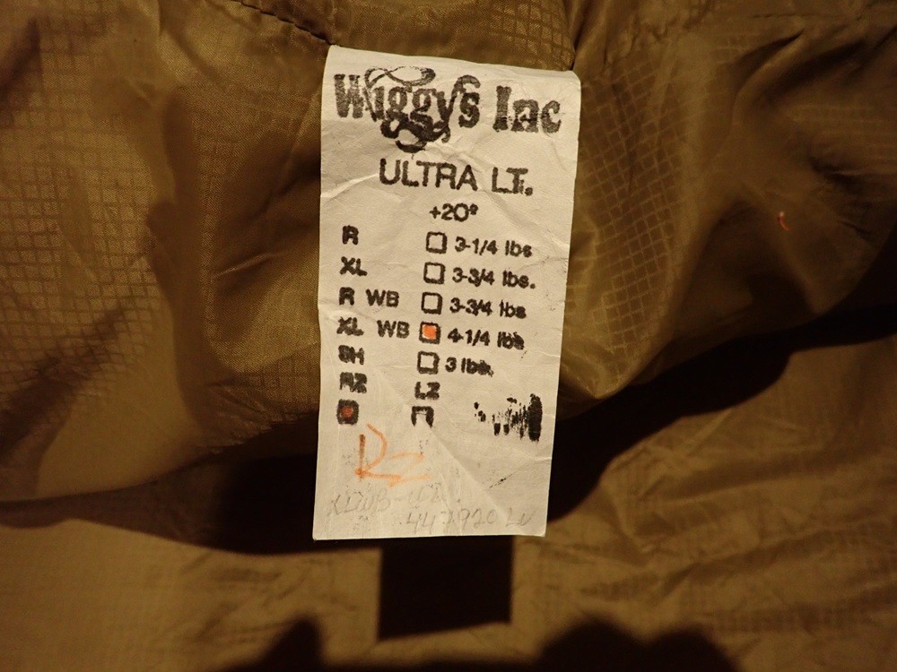 Wiggy’s Ultralight sleeping bag with FTRSS Overbag