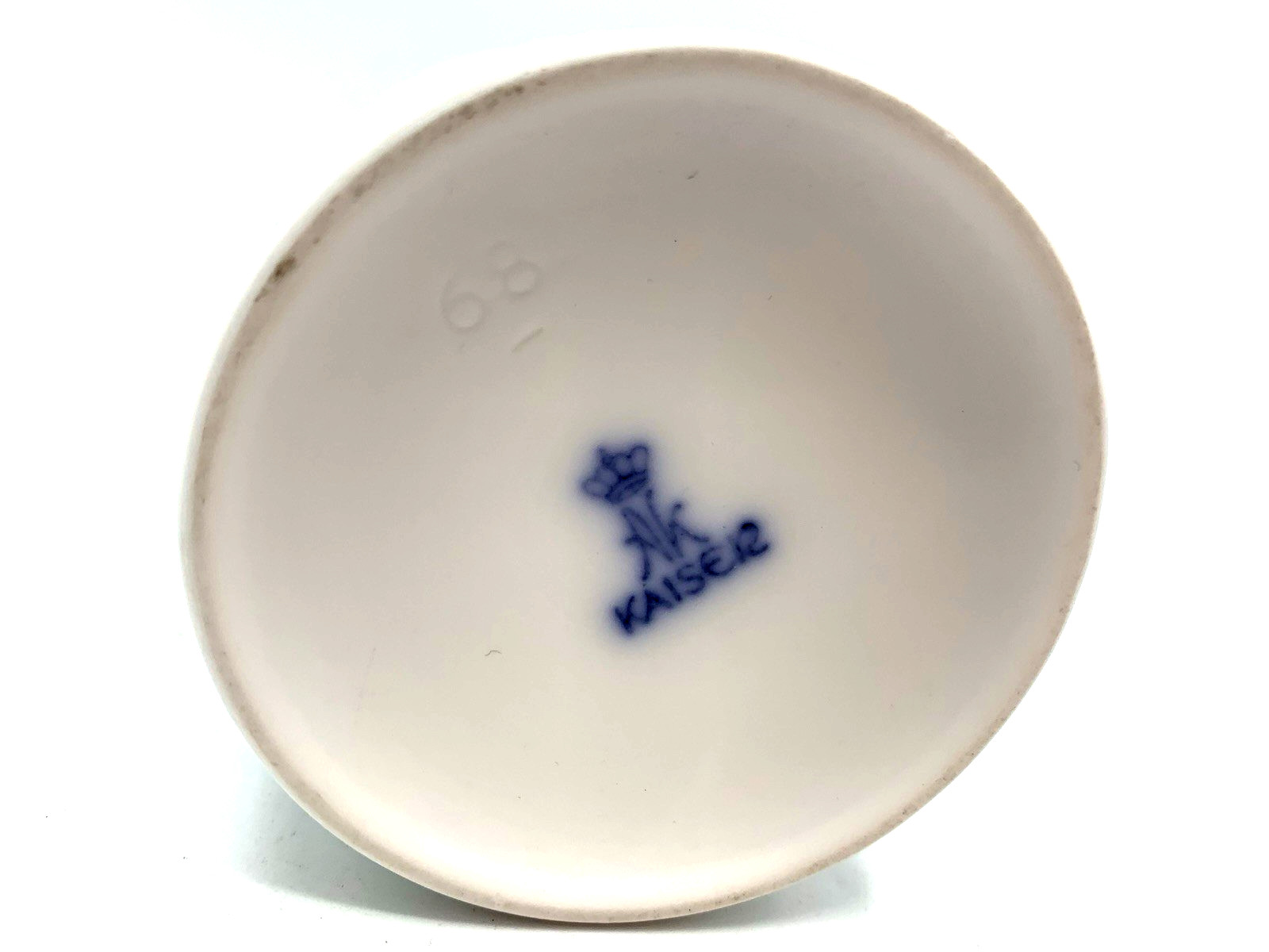 Kaiser Porcelain Vase West Germany White Bisque Birds of Paradis #68 Vintage