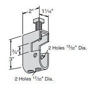 POWER-STRUT PS-2622-EG, Beam Clamp, 3/4" Jaw Capacity, 300 Lb Load, 1pc