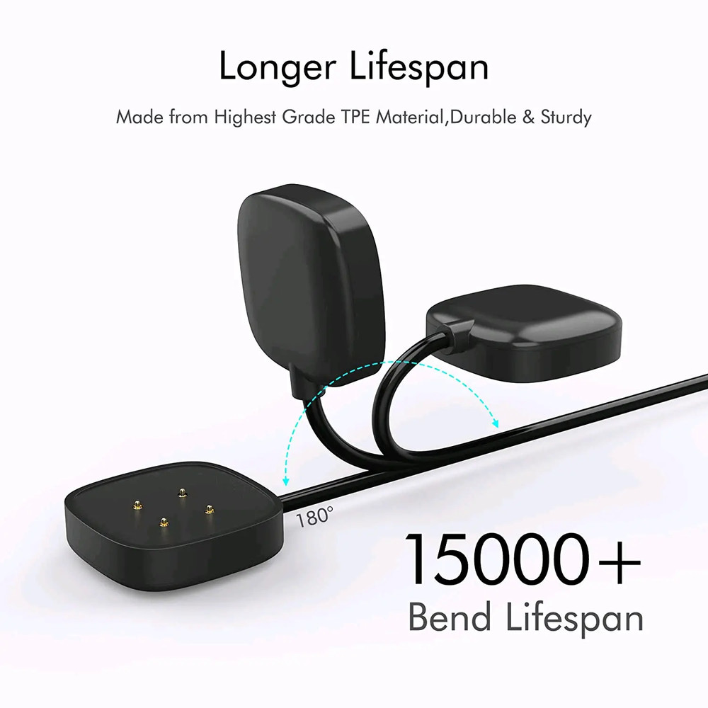 For Fitbit Versa 4 3 Sense 2 Watch Wireless USB Charging Dock Fast Cable Charger
