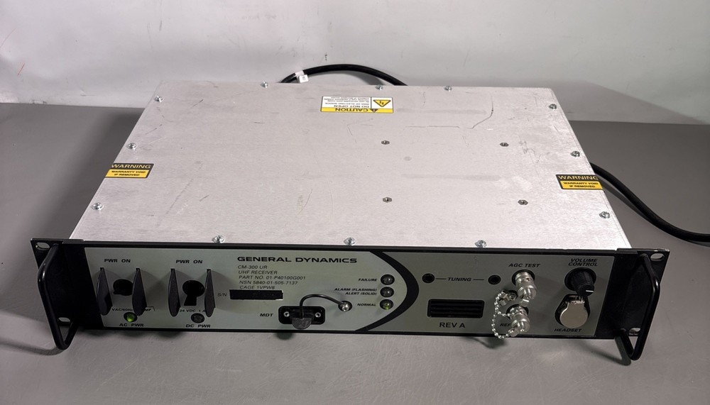 General Dynamics CM-300 UR UHF Receiver Base Station | UNTESTED