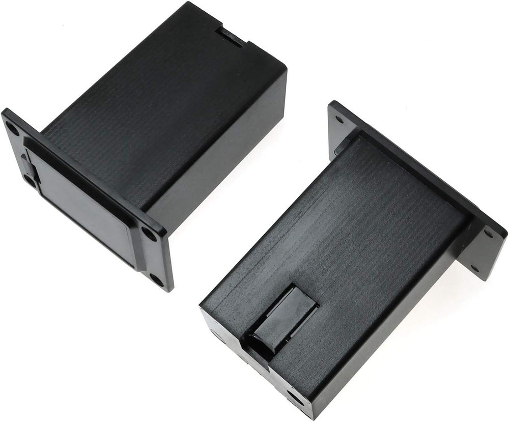 9V Battery Box 2PCS Black Plastic Vertical 9V Battery Holders Cases Boxs For Gui