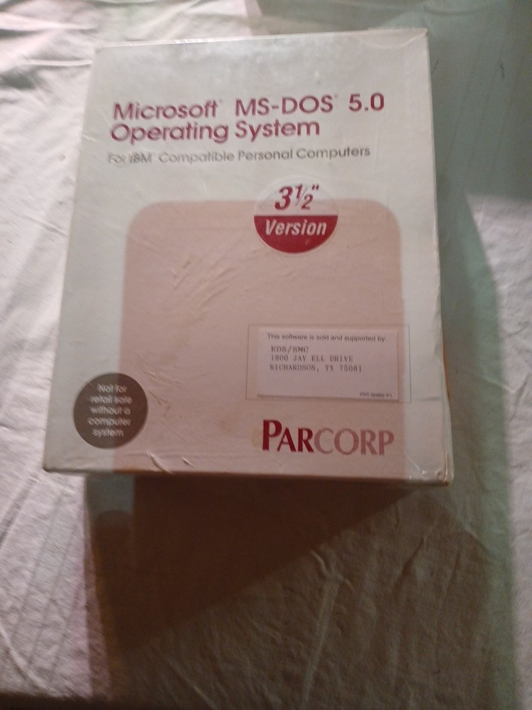 Parcorp Microsoft MS-DOS 5.0 Brand New Sealed