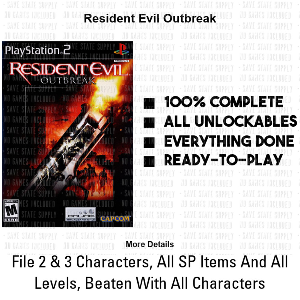 Resident Evil 2, 3, 4, 5, 6, OutBreak, Veronica PS2 PS3 Memory Card USB