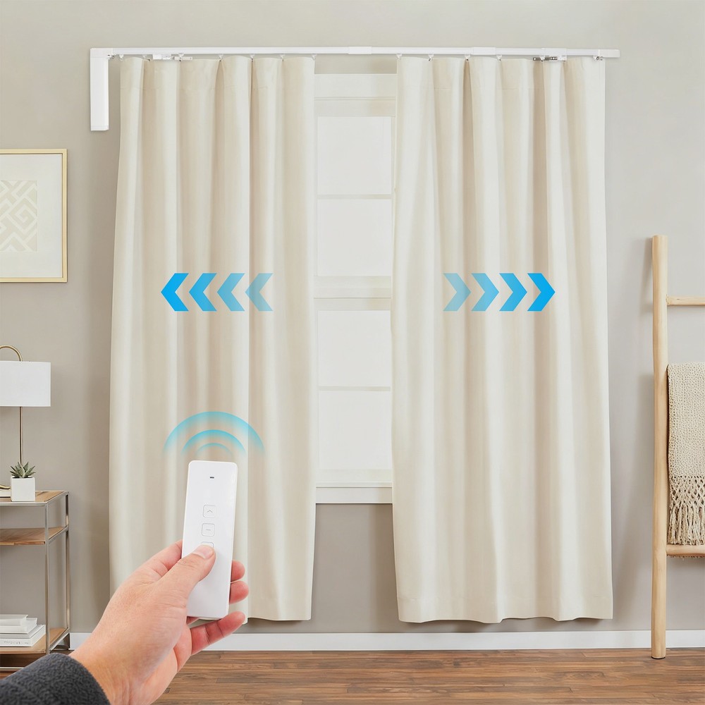 Smart Electric Curtain Track, Motorized Curtain Track with Remote Control