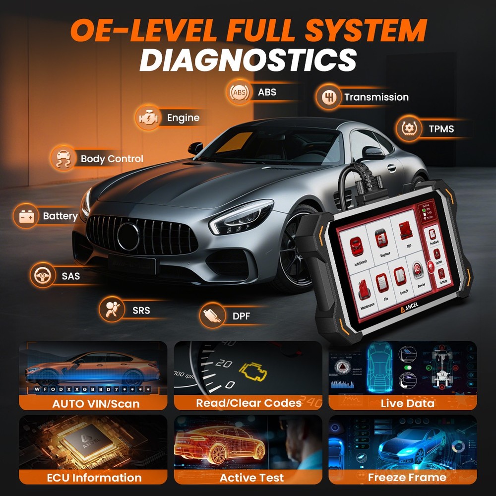 ANCEL DS600 Elite OBD2 Bidirectional All Systems Diagnostic Scanner DOIP & CANFD