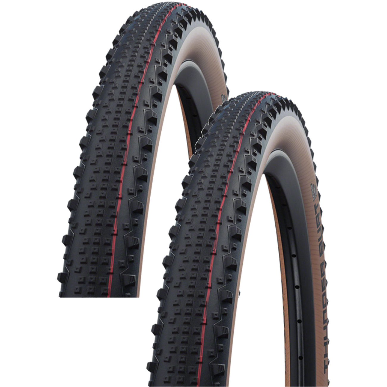 2 Pack Schwalbe Thunder Burt Tire 29x2.1 Tubeless Folding Evo Super Race